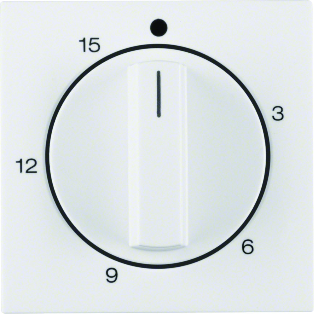 B.X/S.1 Płytka czołowa z pokrętłem regulatora mechanizm łącznika czasowego 0-15min, biały [1]