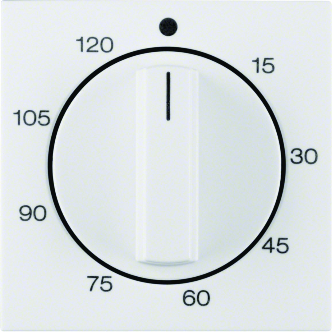 B.X/S.1 Płytka czołowa z pokrętłem regulatora mechanizm łącznika czasowego 0-120min, biały [1]