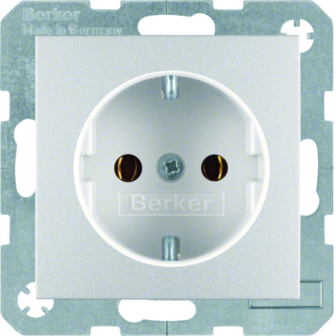 B.Kwadrat/B.7 gniazdo z uziemieniem typu SCHUKO, aluminium [10]