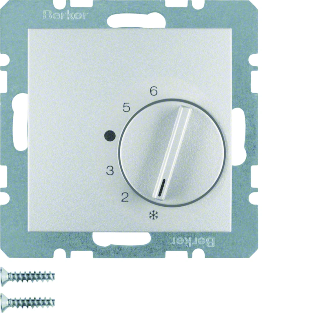 B.X Regulator temperatury pomieszczenia z zestykiem zmiennym i elementem centralnym, aluminium [1]