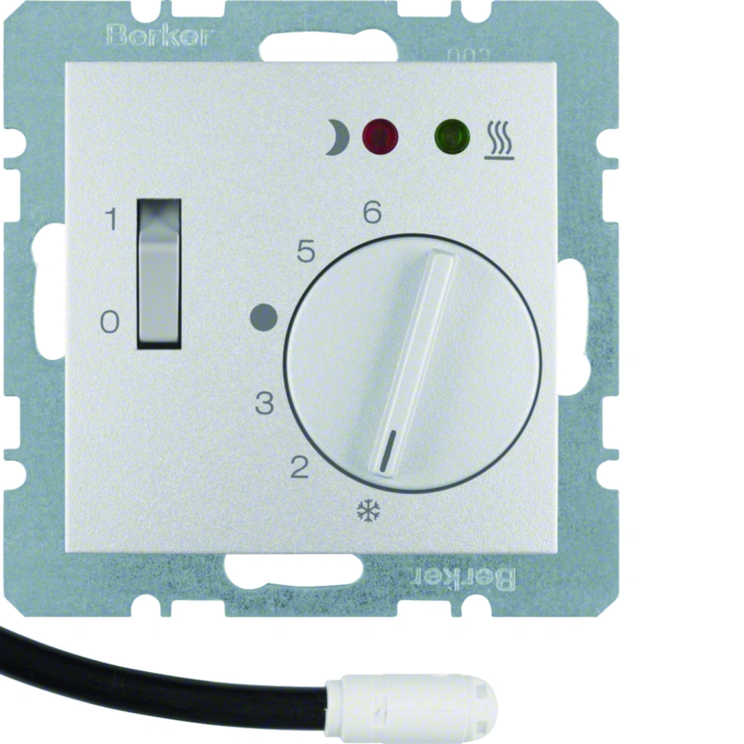 B.X Regulator temperatury 24V podłogowej z zestykiem zmiennym, elementem centralnym, łącznikiem i diodą, aluminium [1]