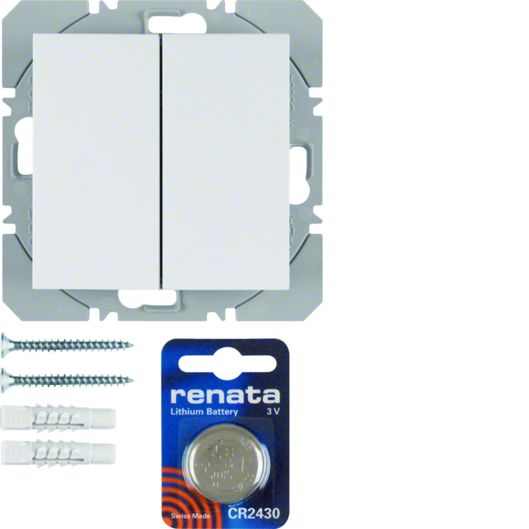 S.1/B.3/B.7 KNX RF quicklink przycisk 2-krotny płaski, biały [1]