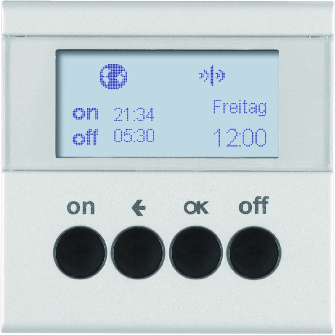 B.Kwadrat/B.7 KNX RF quicklink Łącznik czas. ster. żaluzj. i mech. zas., alu mat