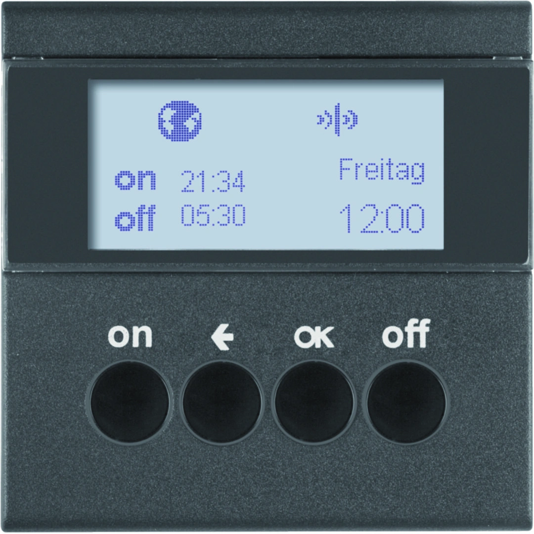B.X/S.1 KNX RF quicklink Żaluzjowy łącznik czasowy z wyświetlaczem, antracyt [1]