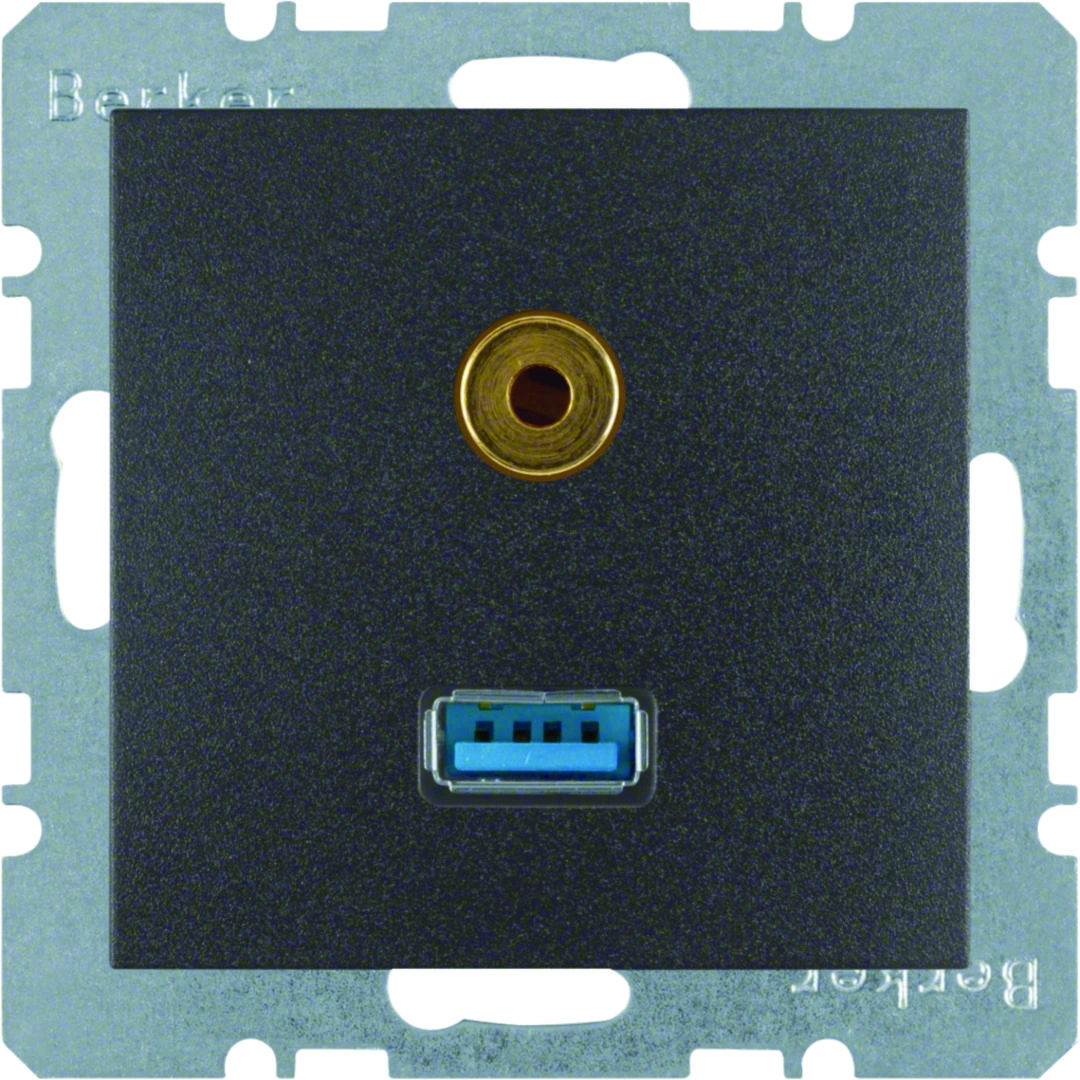 B.X gniazdo USB / 3,5mm Audio, antracyt [10]