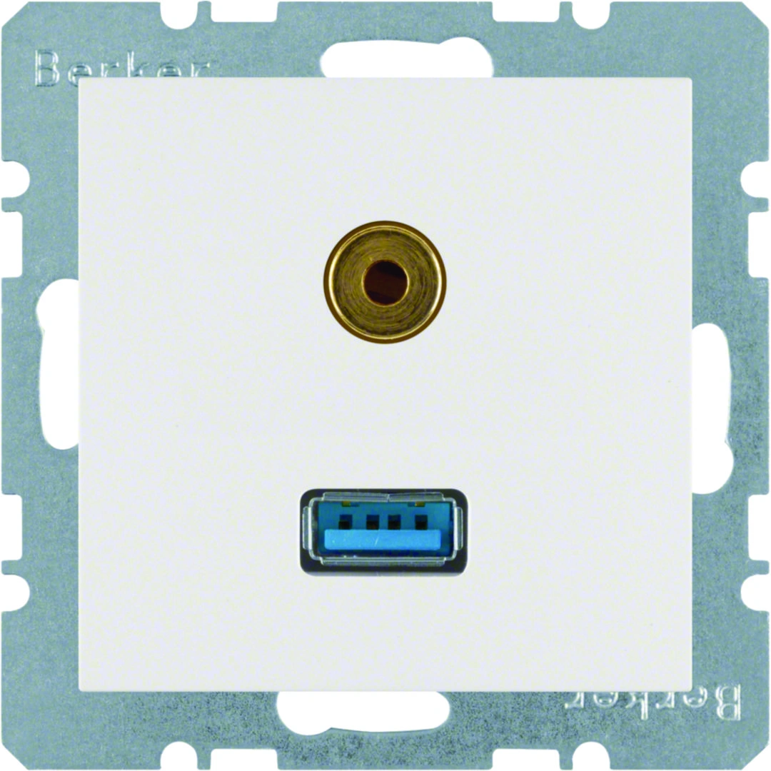 S.1/B.3/B.7 gniazdo USB / 3,5mm Audio, biały [10]