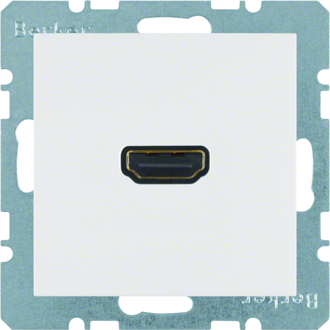 S.1/B.3/B.7 gniazdo HDMI z przyłączem 90', biały [10]