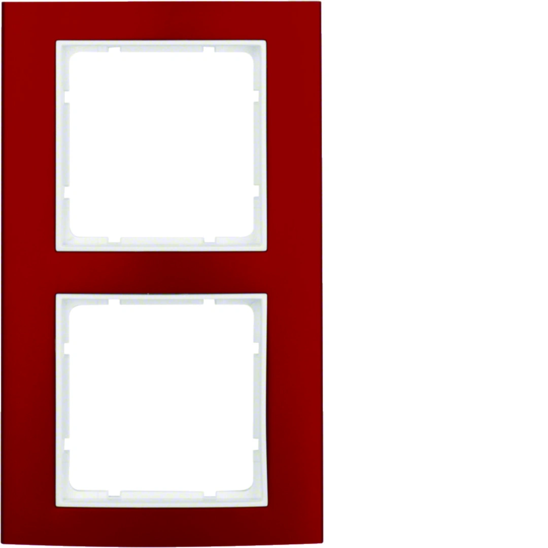 B.3 ramka 2-krotna, aluminium, czerwony/biały [10]
