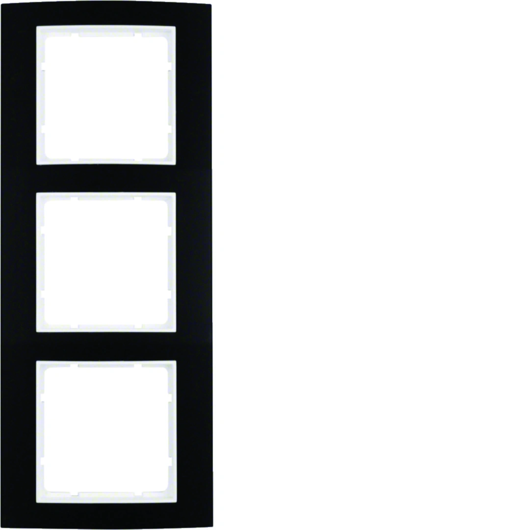 B.3 ramka 3-krotna, aluminium, czarny/biały [1]