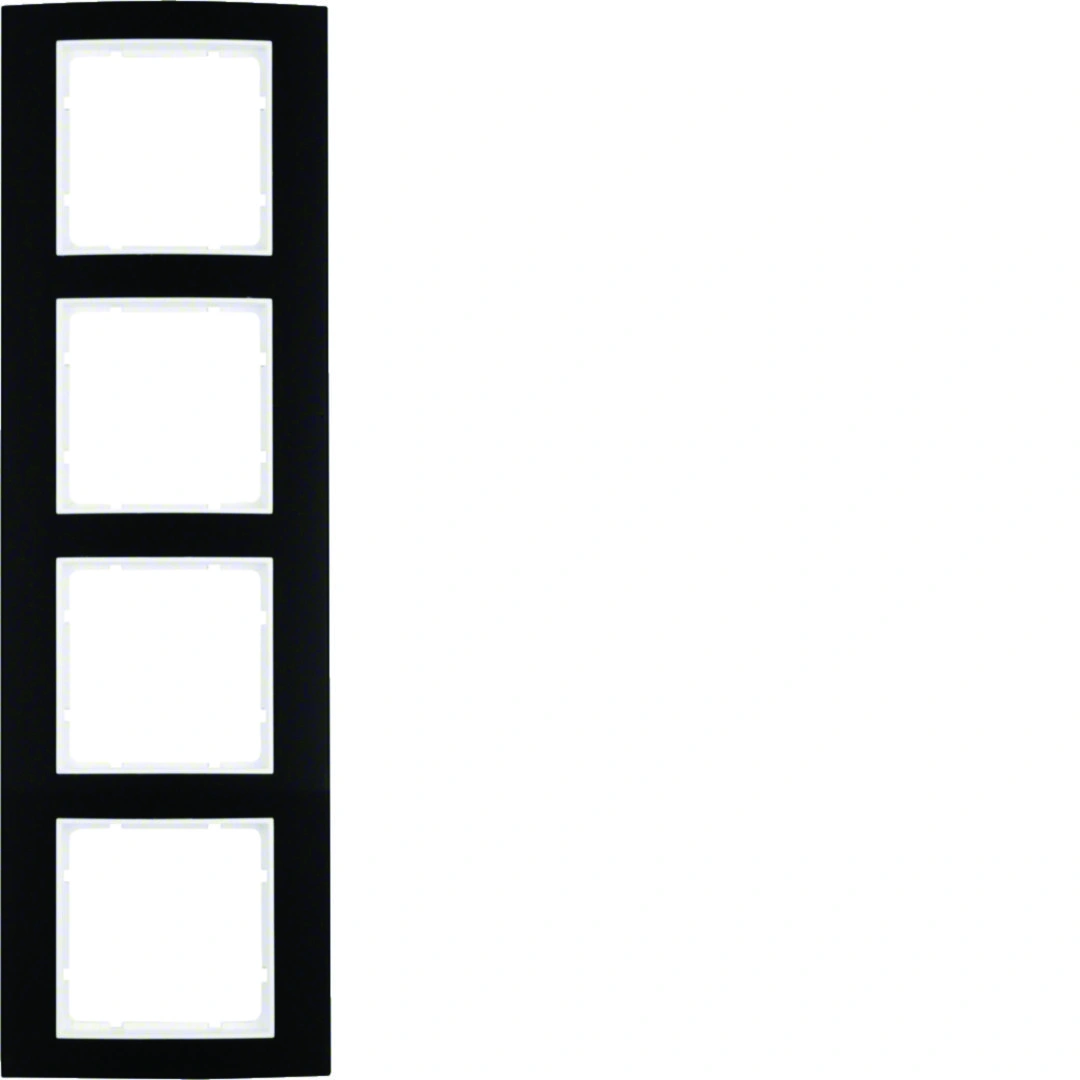 B.3 ramka 4-krotna, aluminium, czarny/biały [2]