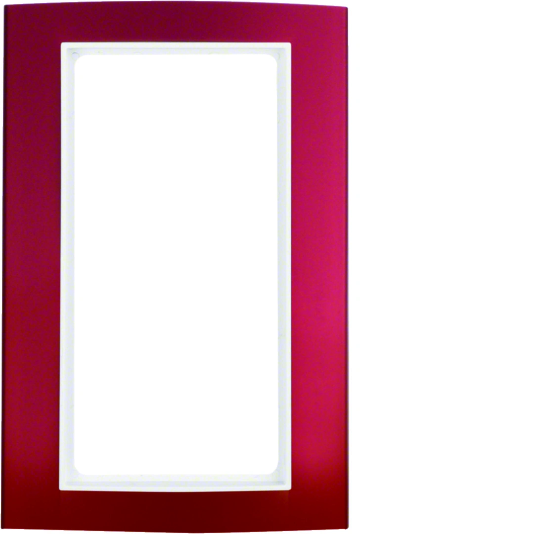 B.3 ramka z dużym wycięciem, aluminium, czerwony/biały [1]