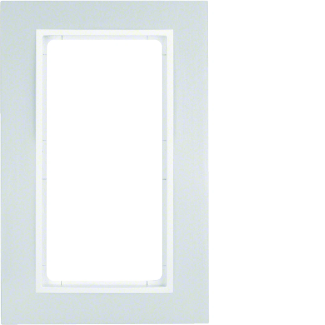 B.7 ramka z dużym wycięciem, aluminium/biały mat [1]