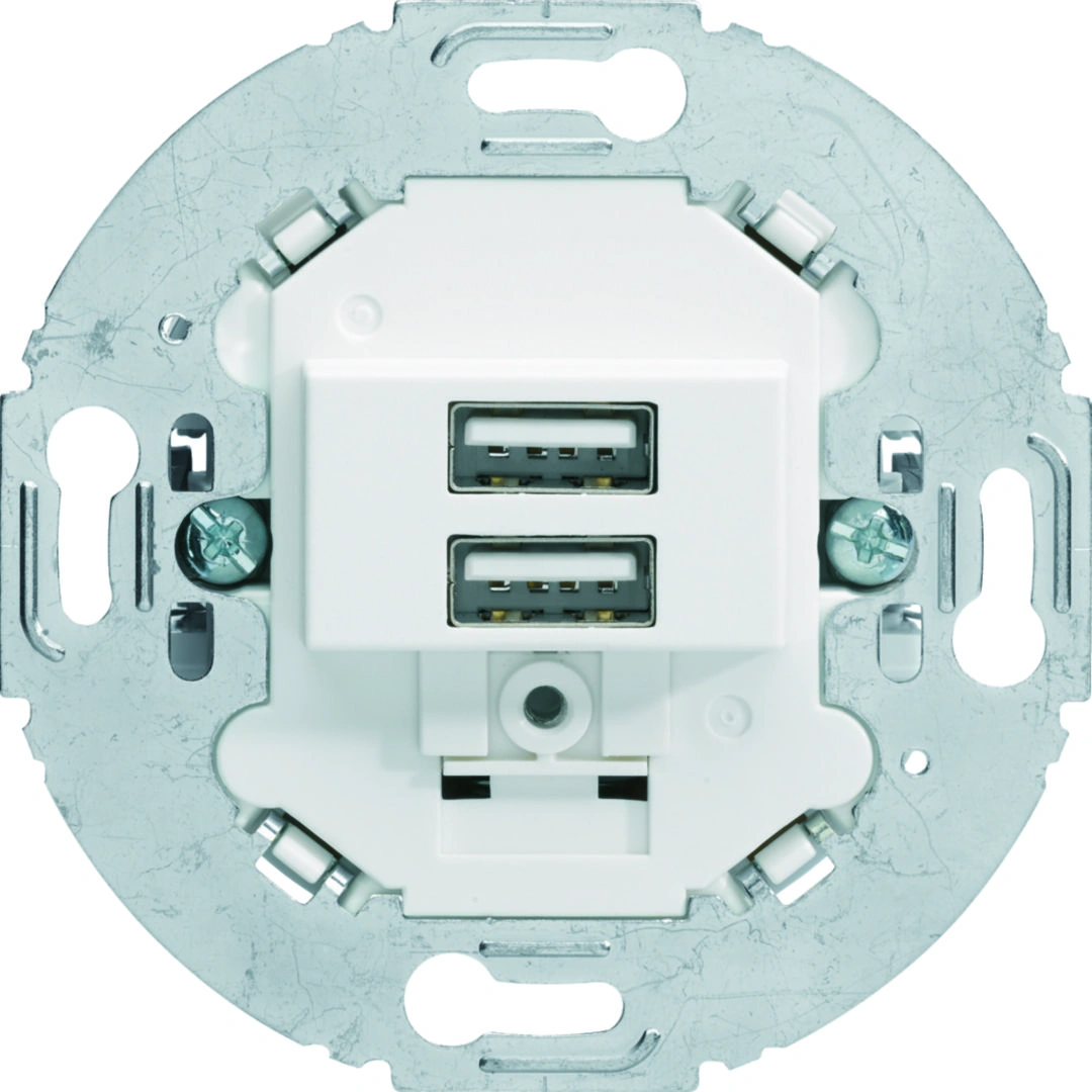 Mechanizm gniazda USB ładowania do serii obrotowych, 3.0 A 230V, biały mat [1]