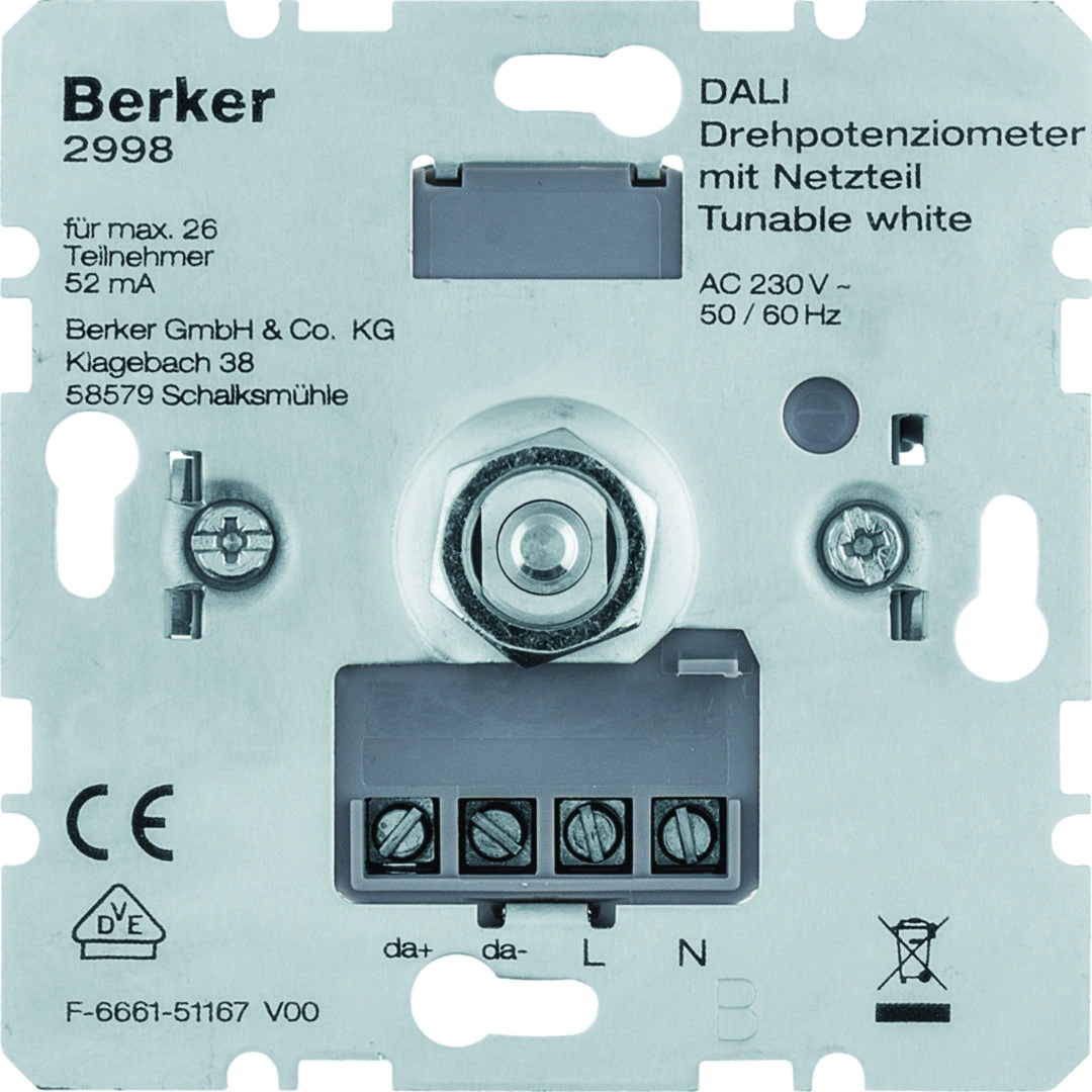 one.platform Potencjometr obrotowy DALI z wbudowanym zasilaniem, Tunable White [1]