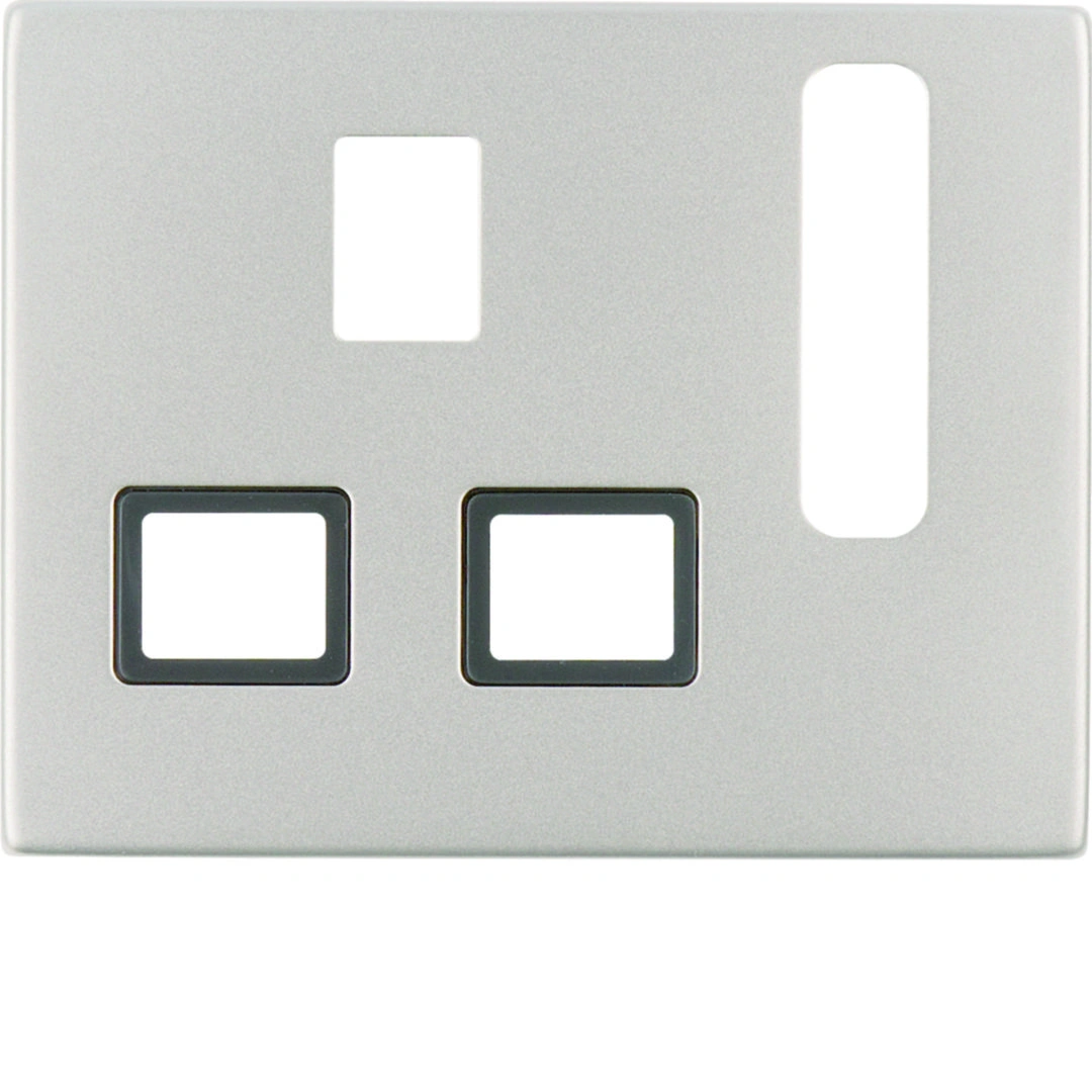 K.5 Płytka czołowa do gniazda z uziemieniem standard brytyjski, stal szlachetna [10]
