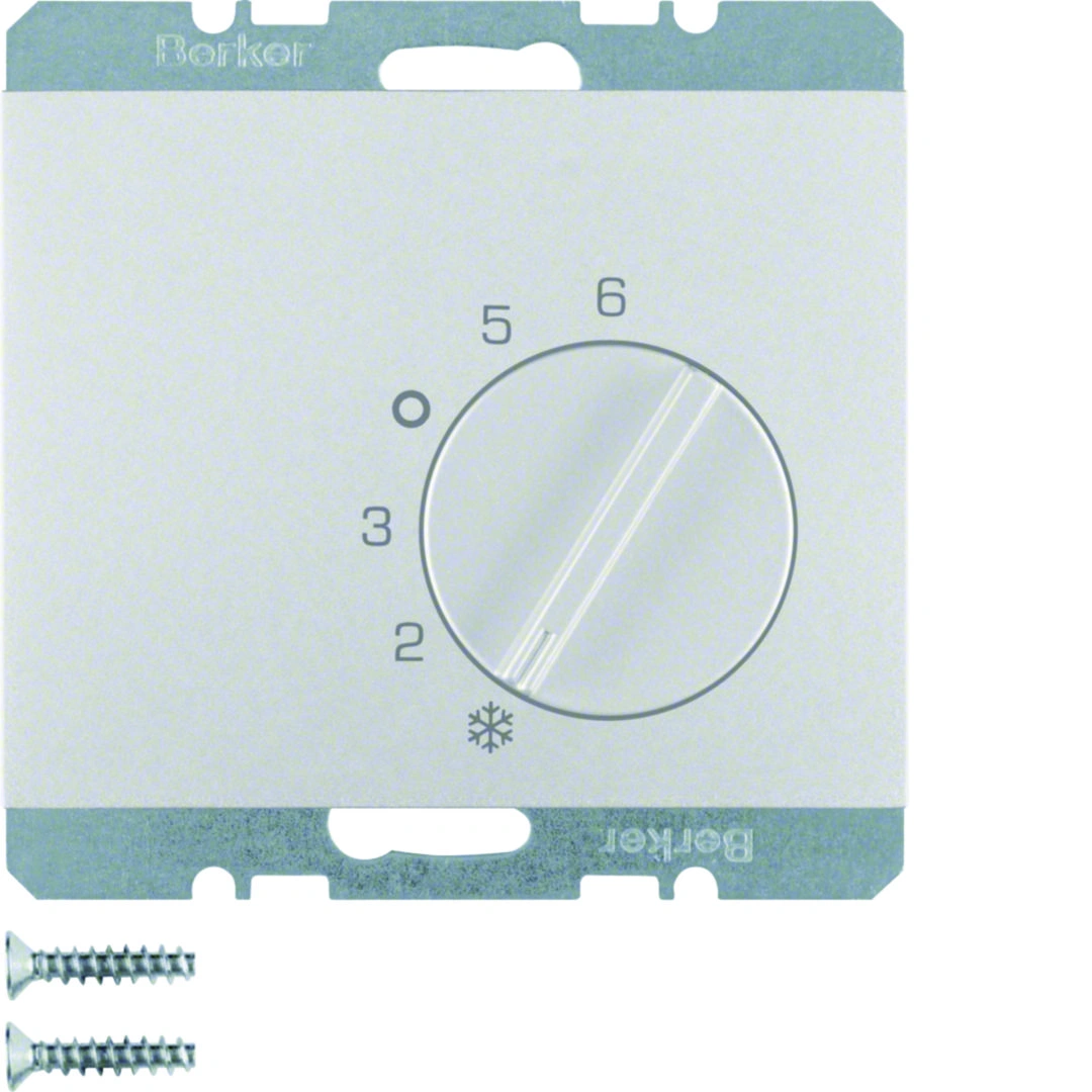 K.5 Regulator temperatury pomieszczenia z zestykiem zmiennym i elementem centralnym, aluminium [1]