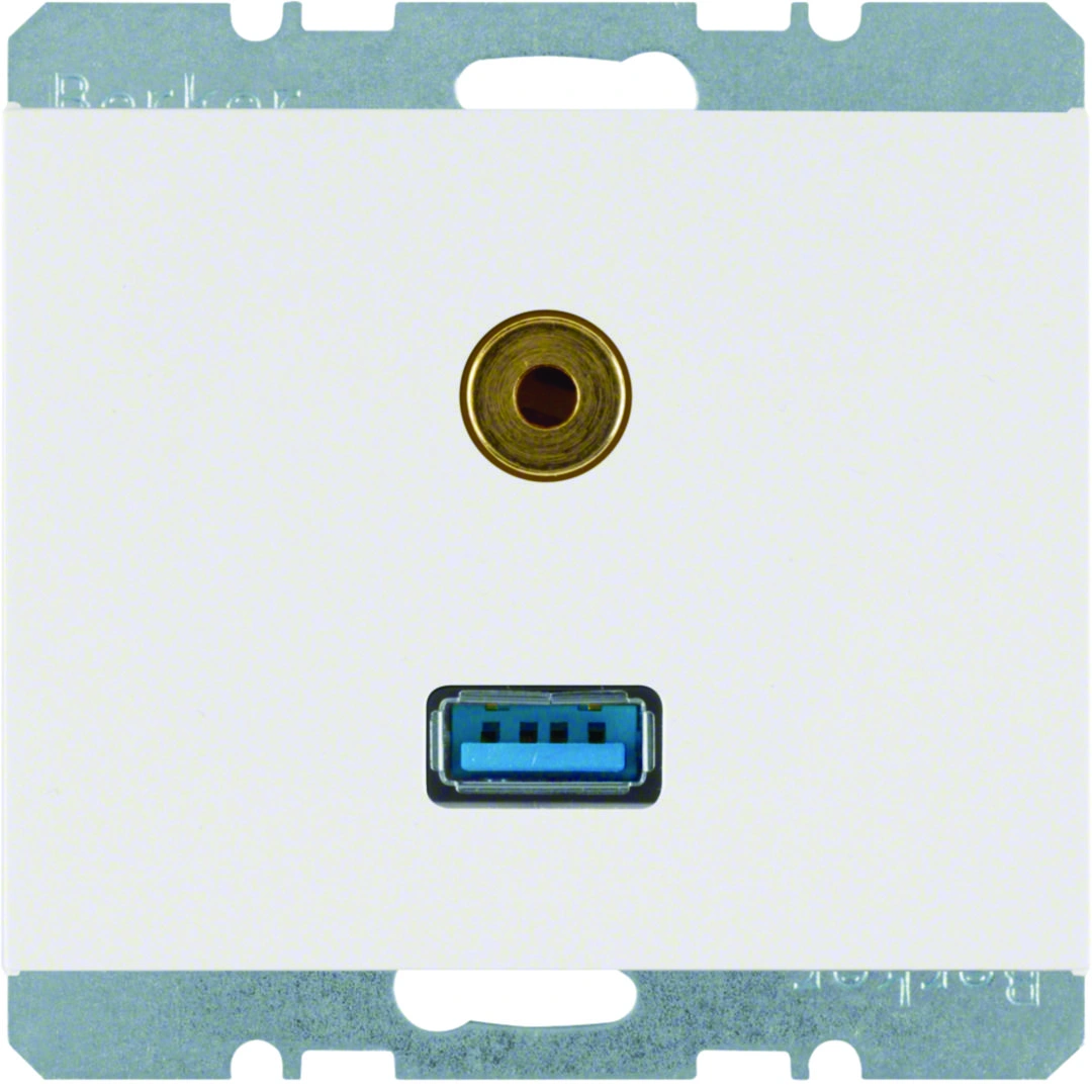 K.5 gniazdo USB / 3,5mm Audio, biały [10]