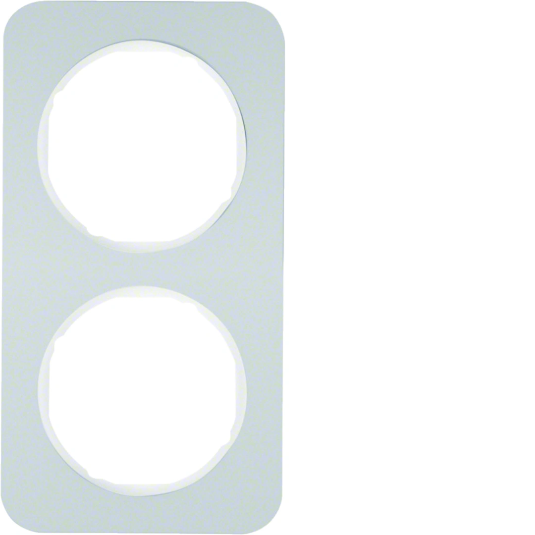R.1 ramka 2-krotna, aluminium, biały [10]