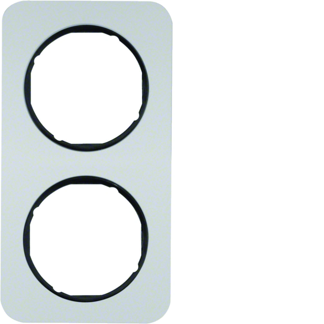 R.1 ramka 2-krotna, aluminium, czarny [10]
