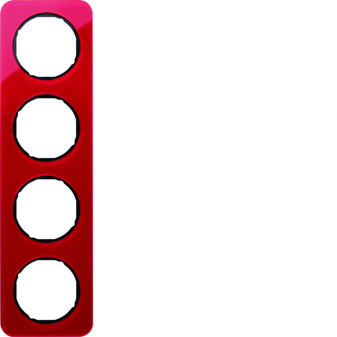 R.1 ramka 4-krotna, akryl czerwony przezroczysty/czarny [1]