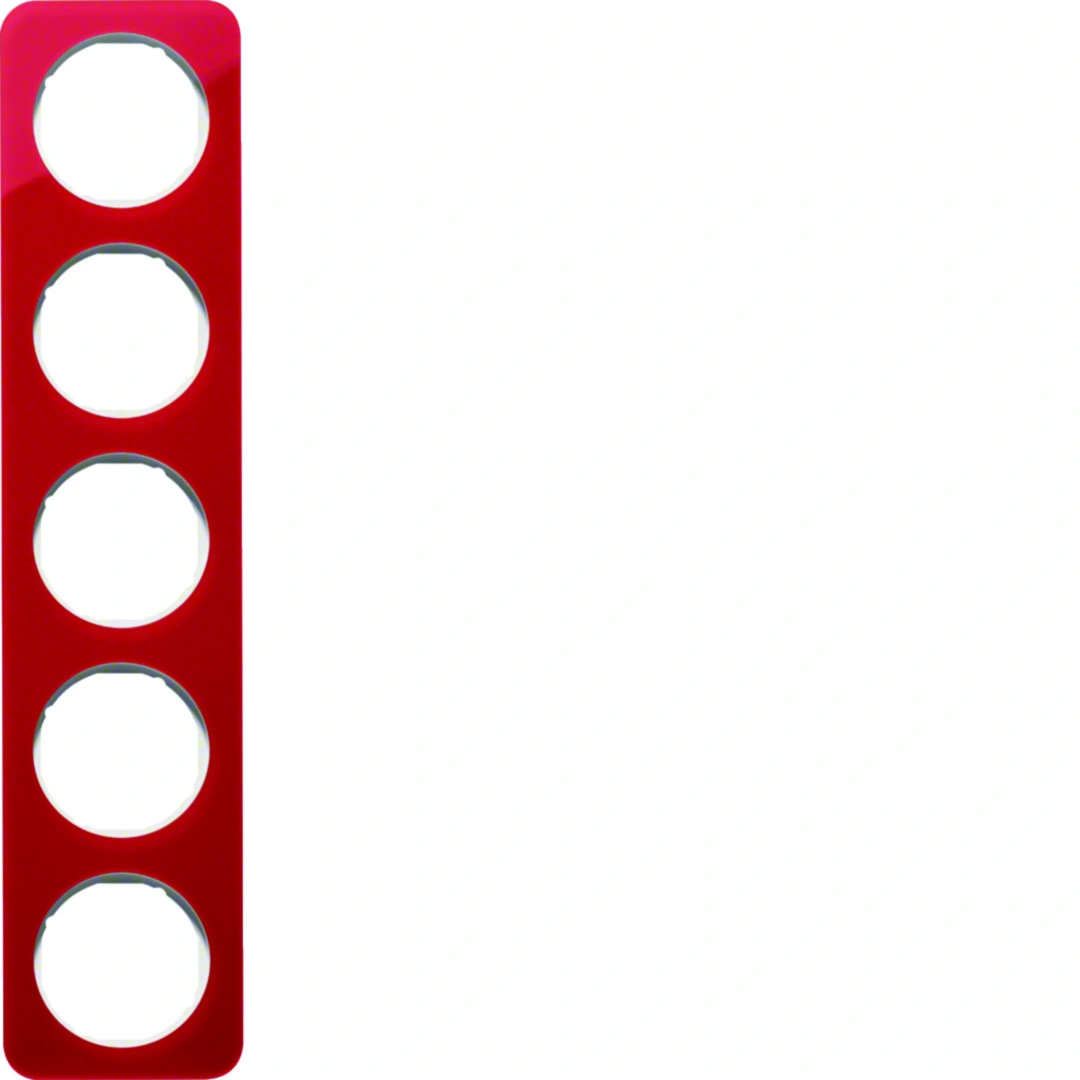 R.1 ramka 5-krotna, akryl czerwony przezroczysty/biały [1]