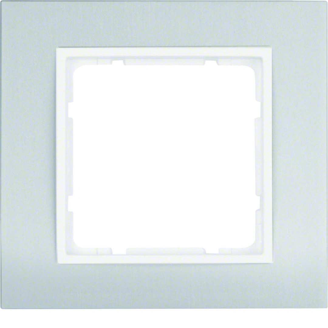 B.3 ramka 1-krotna, aluminium/biały [10]