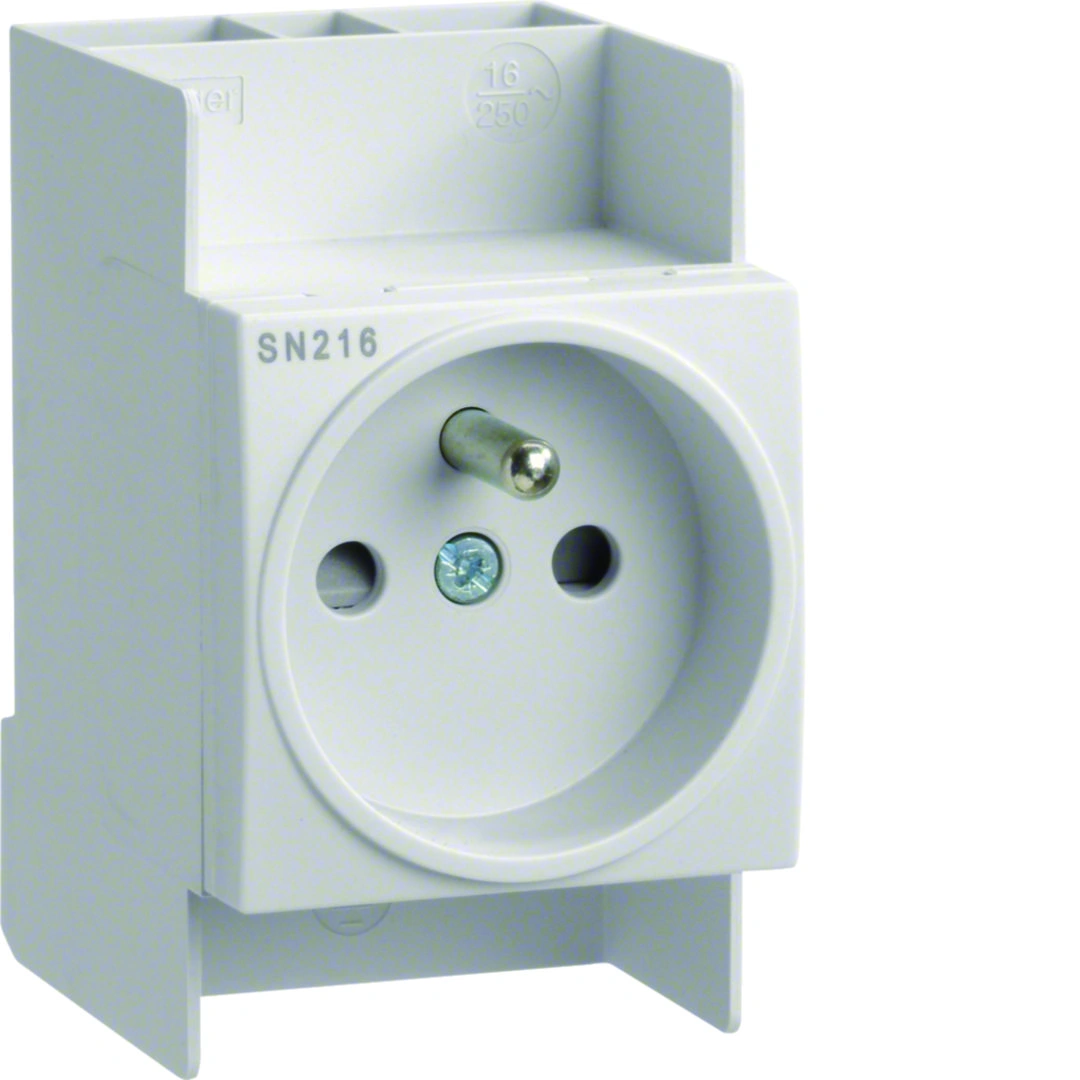 Gniazdo na szynę z uziemieniem 2P+Z 230VAC 10/16A [4]