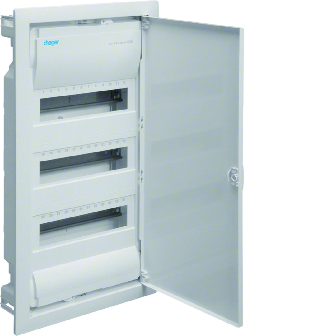 volta Rozdzielnica podtynkowa 3R/36M (3x12) II kl IP30 dzwi metalowe z zaciskami PE/N [1] [TOP]