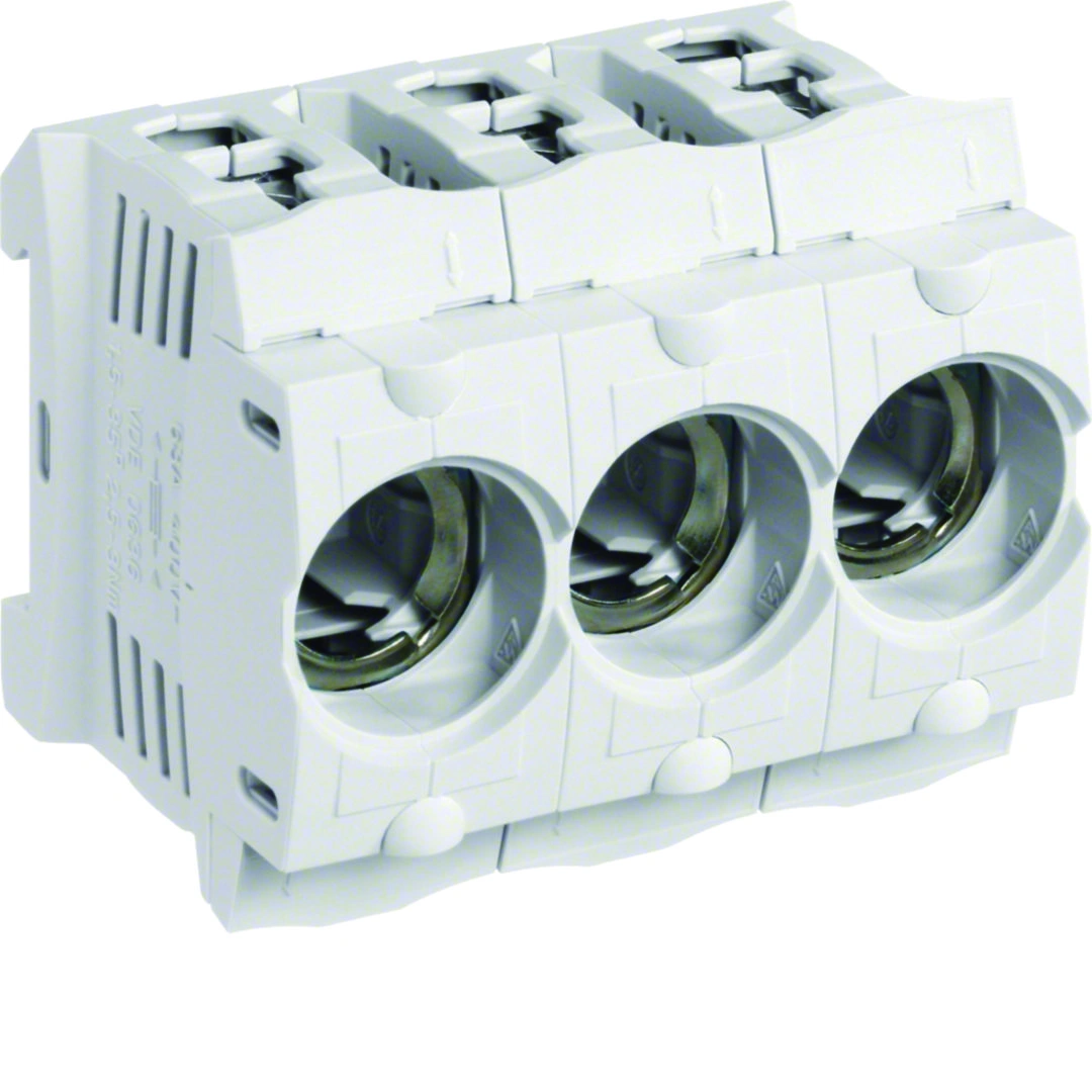 gniazdo bezpiecznikowe z tworzywa D01/3 E14 3P SIS 16A 400VAC TS35 zaciski klatkowe 35mm2 [3]
