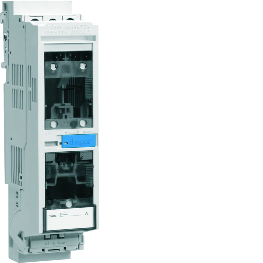 LT rozłącznik bezpiecznikowy NH000 3P 100A 690VAC płyta/szyny TS35 zaciski klatkowe 50mm2 [1]