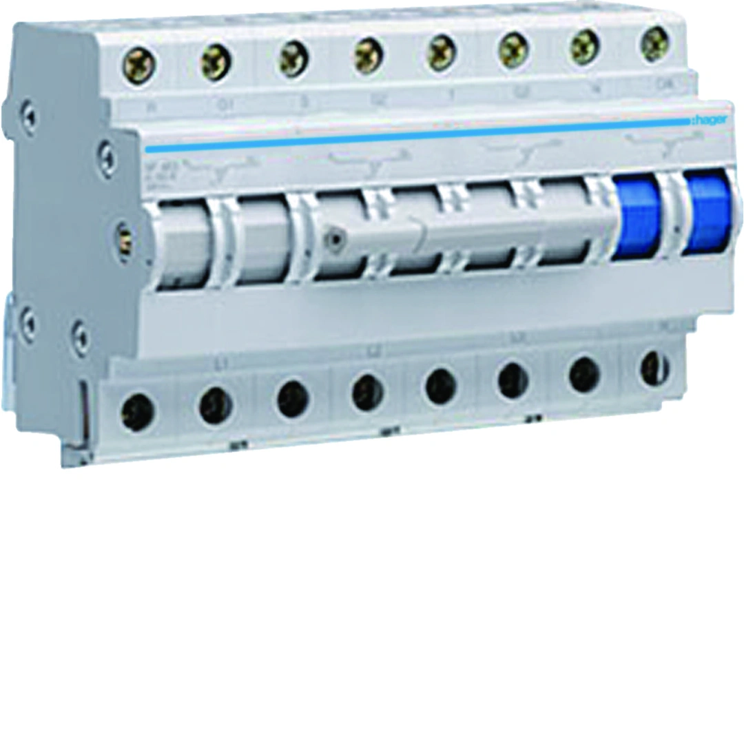 Modułowy przełącznik zasilania sieć-agregat 3P+N I-0-II 63A 230VAC [1]