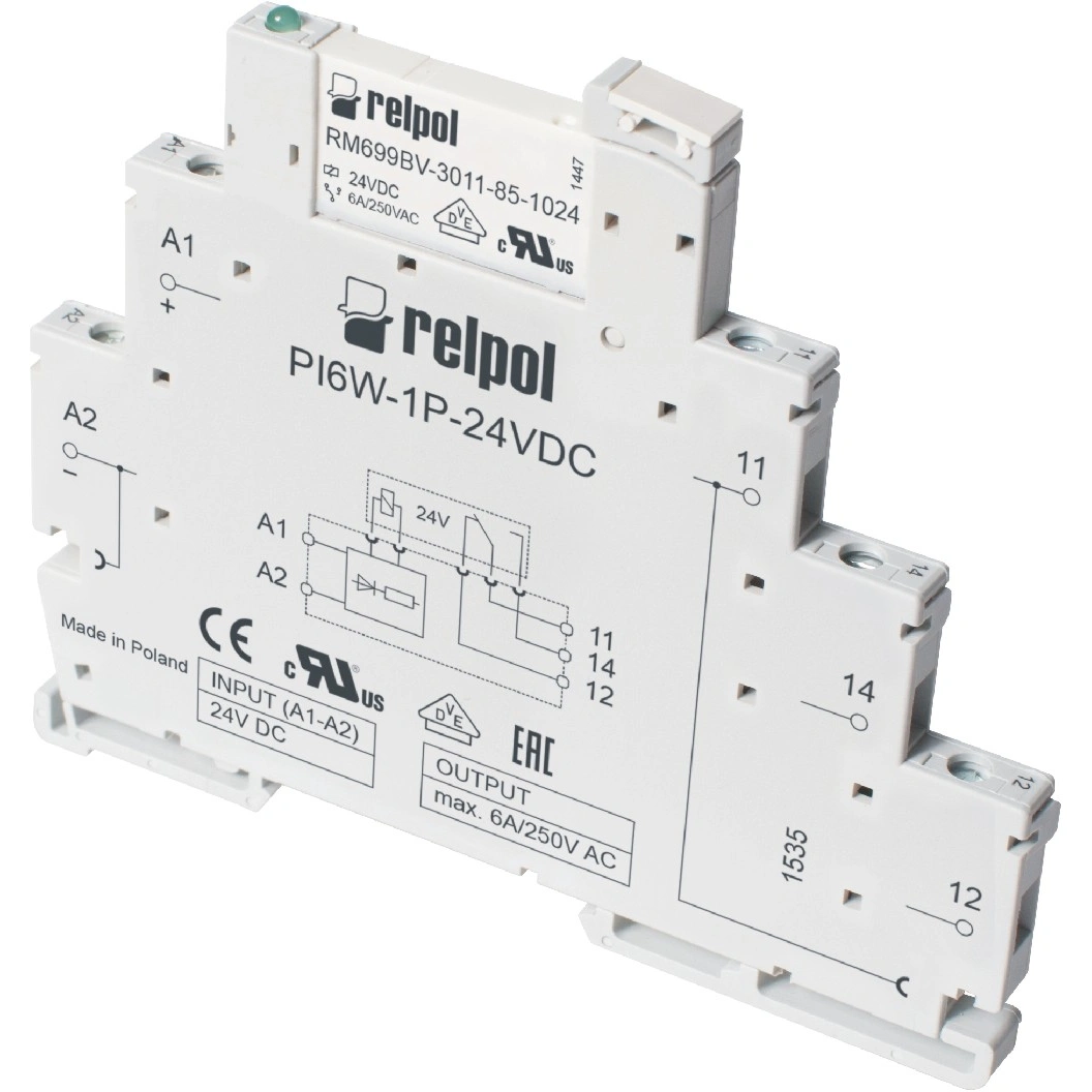 Przekaźnik interfejsowy PIR6W-1P-230VAC/DC 230V 6 A / 250V AC