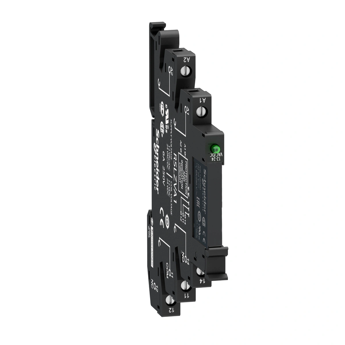 Zelio Relay Przekaźnik interfejsowy LED, 1C/O 6A, 24V AC/DC