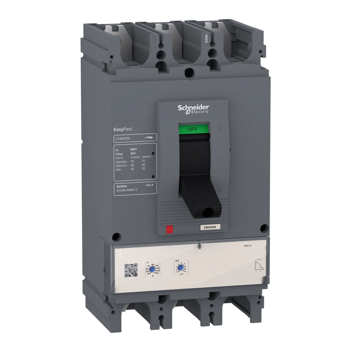 Compact CVS, wyłącznik 50kA, wyzwalacz elektroniczny ETS2.3 400A 3P