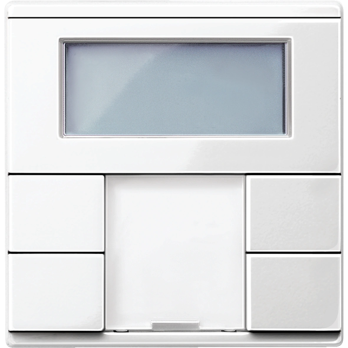 KNX przycisk wielofunkcyjny regulator temperatury 2x biały połysk System M