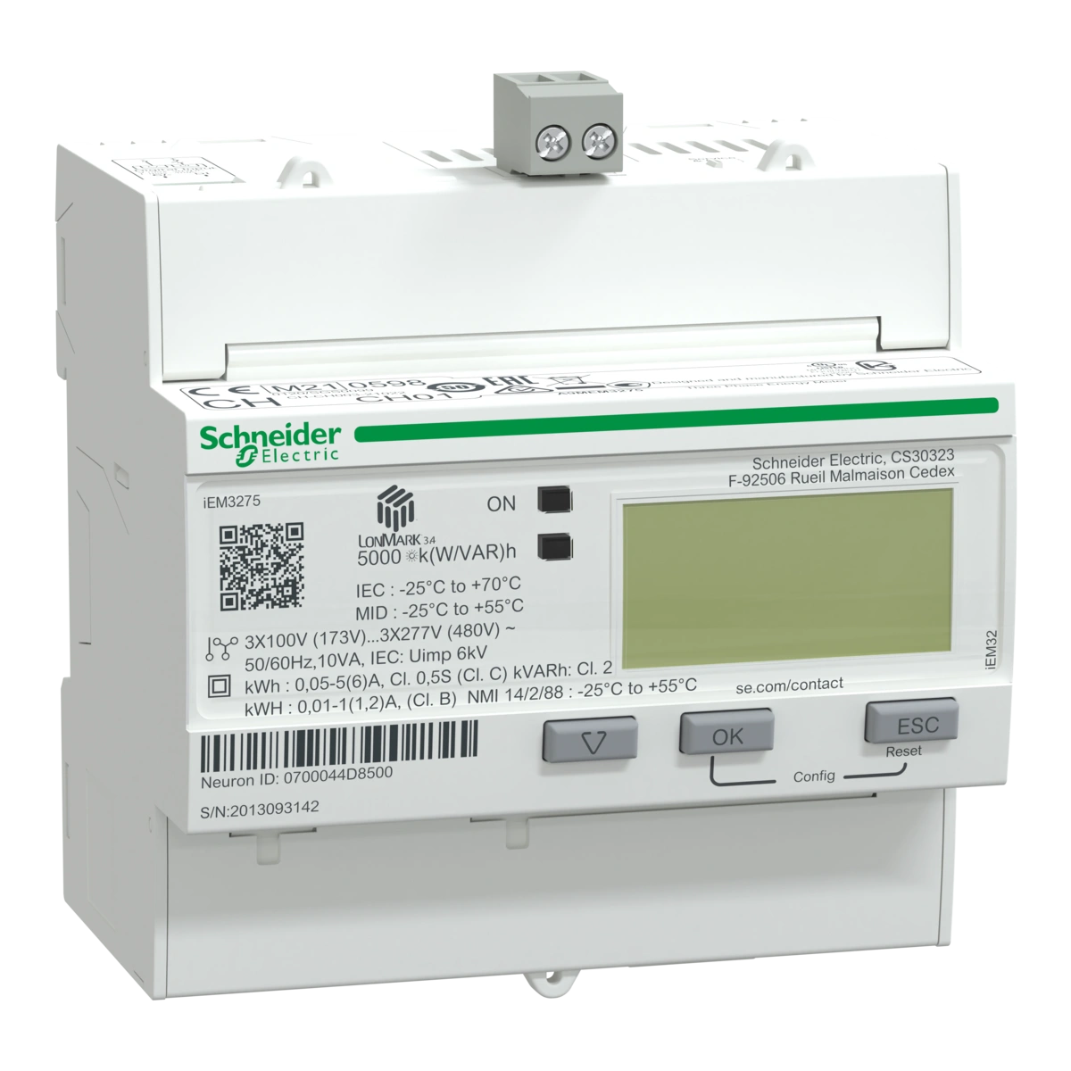 PowerLogic Licznik energii trójfazowy 5A kl 0,5S MID Lon