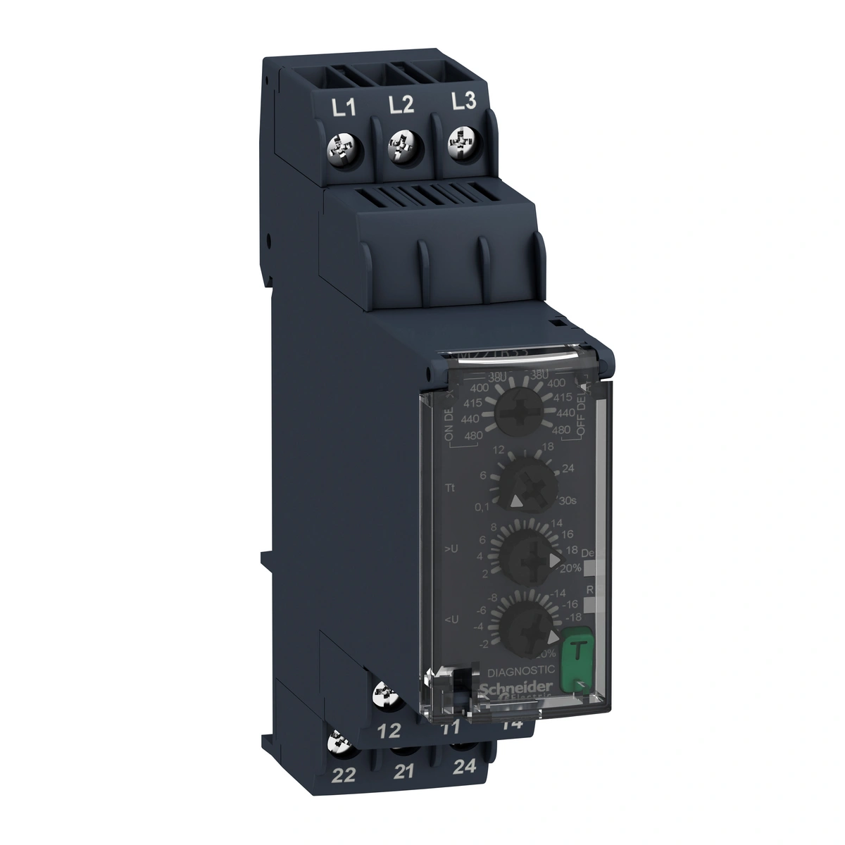 Harmony Control Przekaźnik kontroli 3 fazowy, 304 576V AC, styk 2C/O 8A