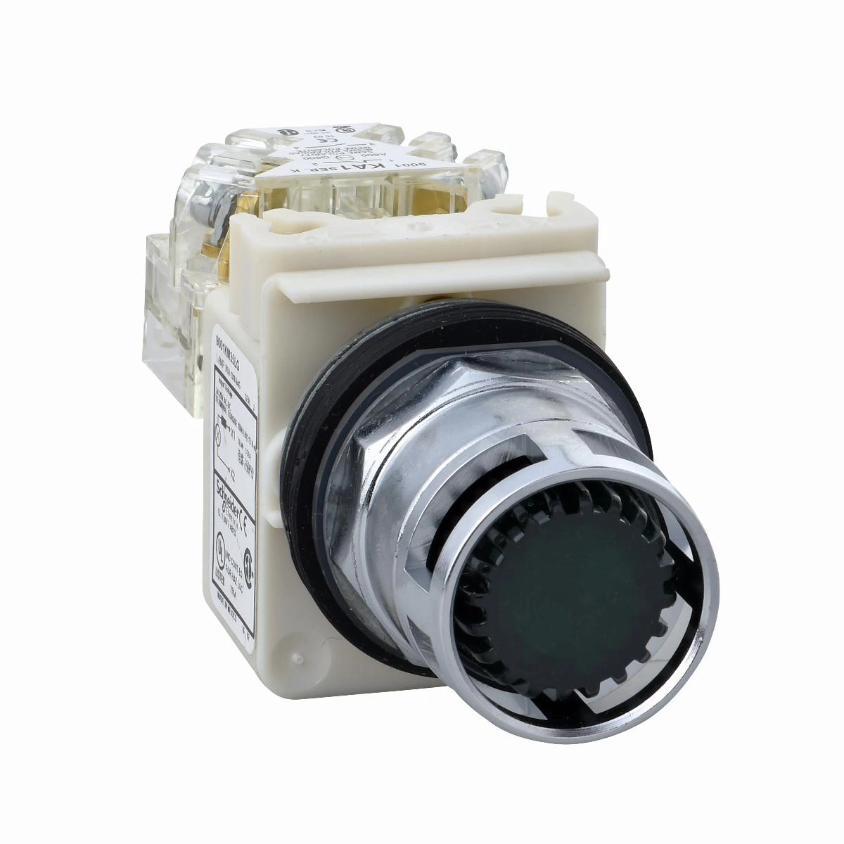 Harmony 9001K Przycisk podświetlany zielony LED, 24/48V AC/DC, BA9s, 1C/O,  Ø30