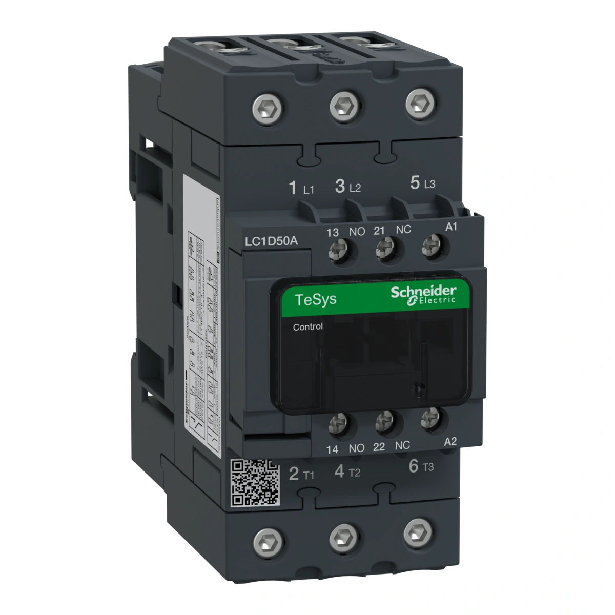 Stycznik mocy I=50A [AC-3] cewka 230VAC 50Hz styk pom 1NO 1NC zaciski EVERLINK