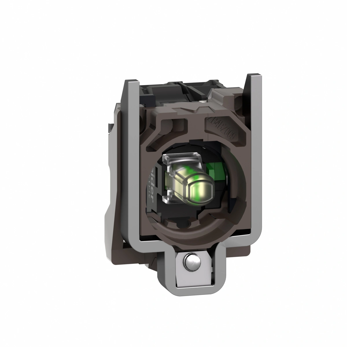 Harmony XB4 Korpus przycisku z elementem świetlnym biały LED 230/240V 1NO metalowy