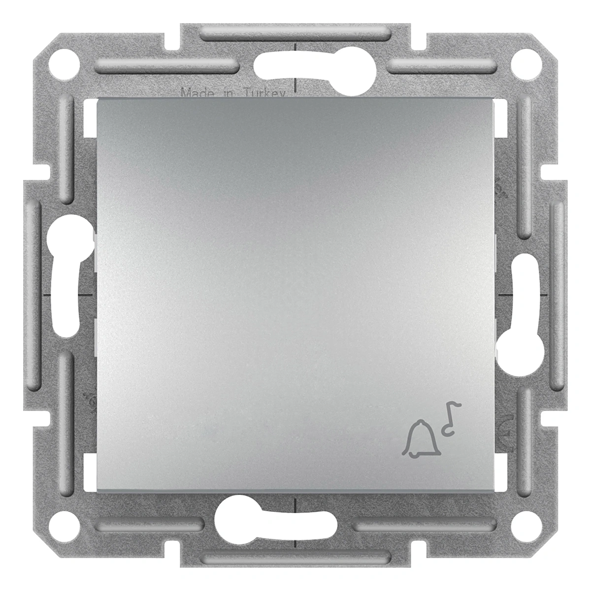 ASFORA przycisk dzwonek bez ramki, aluminium