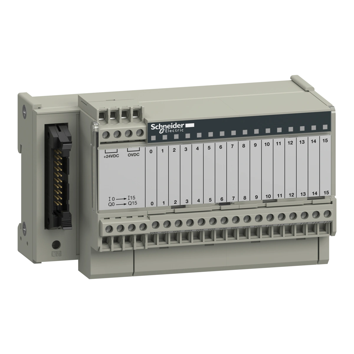 Modicon ABE7, podbaza do elektromechanicznych przekaźników, 16 kanałów, przekaźnik 5 mm