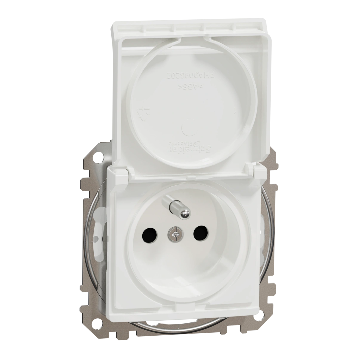 SEDNA DESIGN gniazdo 2P+PE z przesłonami IP44, białe