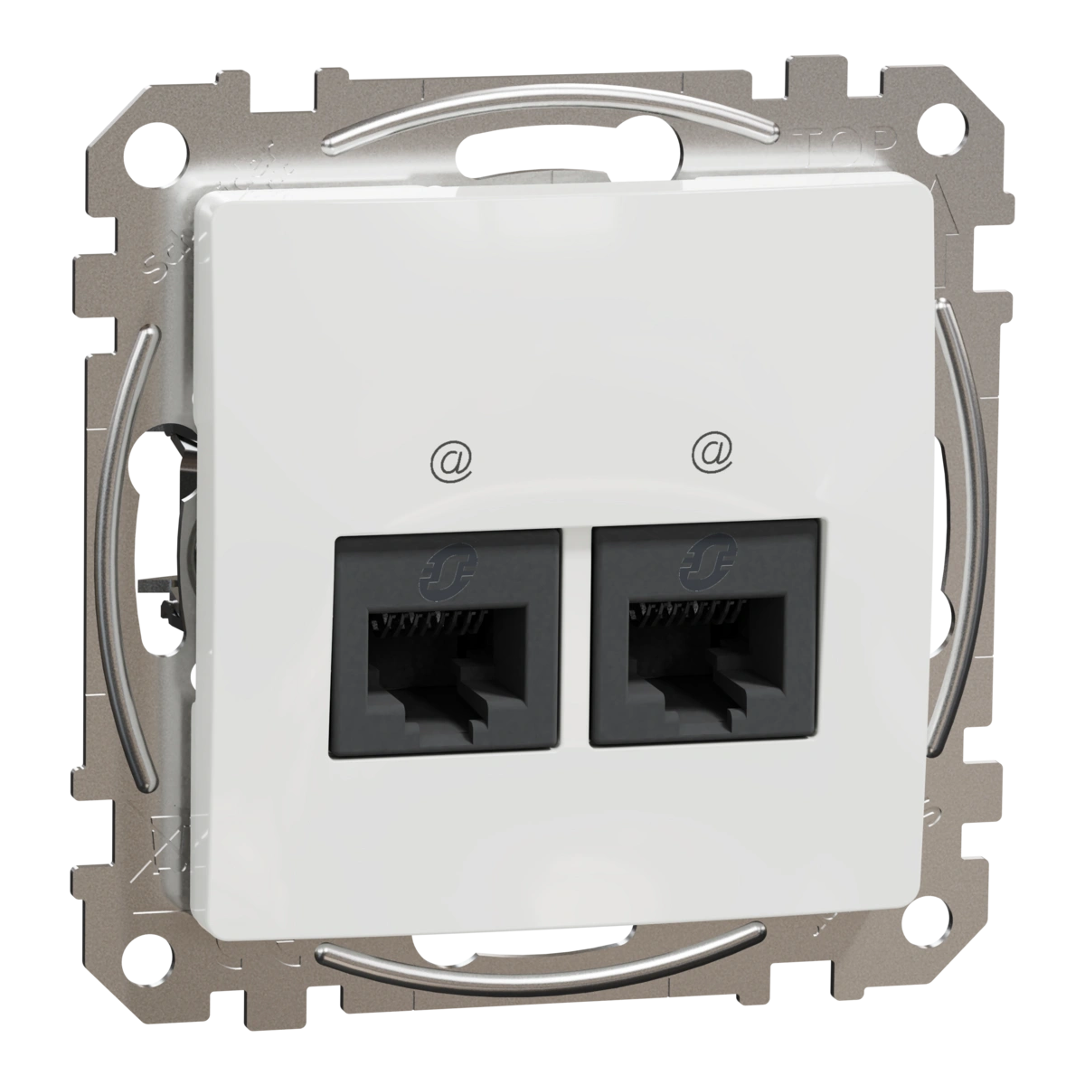 SEDNA DESIGN gniazdo komputerowe 2xRJ45 kat.5e UTP,białe