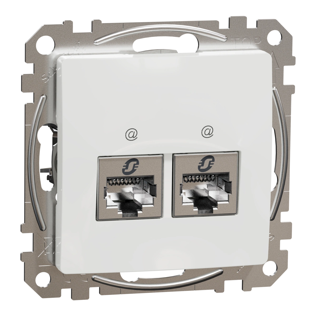 SEDNA DESIGN gniazdo komputerowe 2xRJ45 kat.5e STP,białe