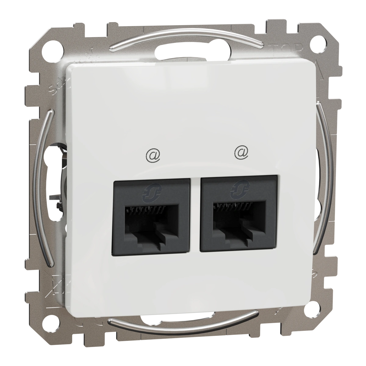 SEDNA DESIGN gniazdo komputerowe 2xRJ45 kat.6 UTP,białe