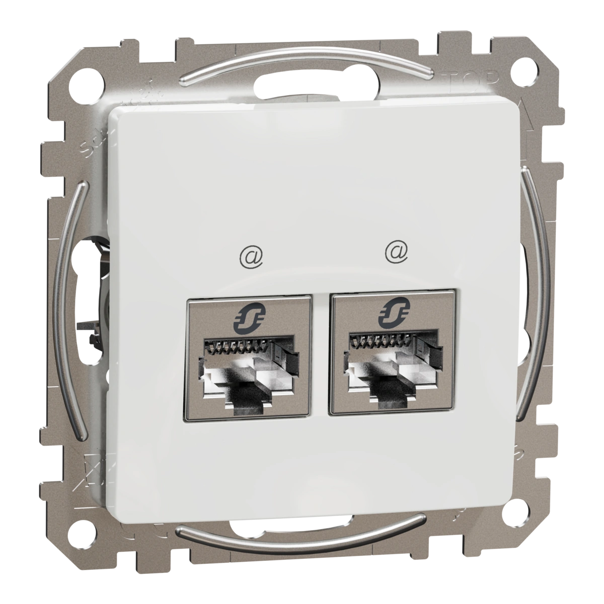 SEDNA DESIGN gniazdo komputerowe 2xRJ45 kat.6 STP,białe