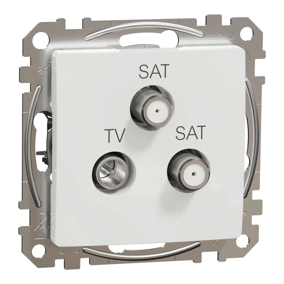 SEDNA DESIGN gniazdo TV/SAT/SAT końcowe (4dB), białe