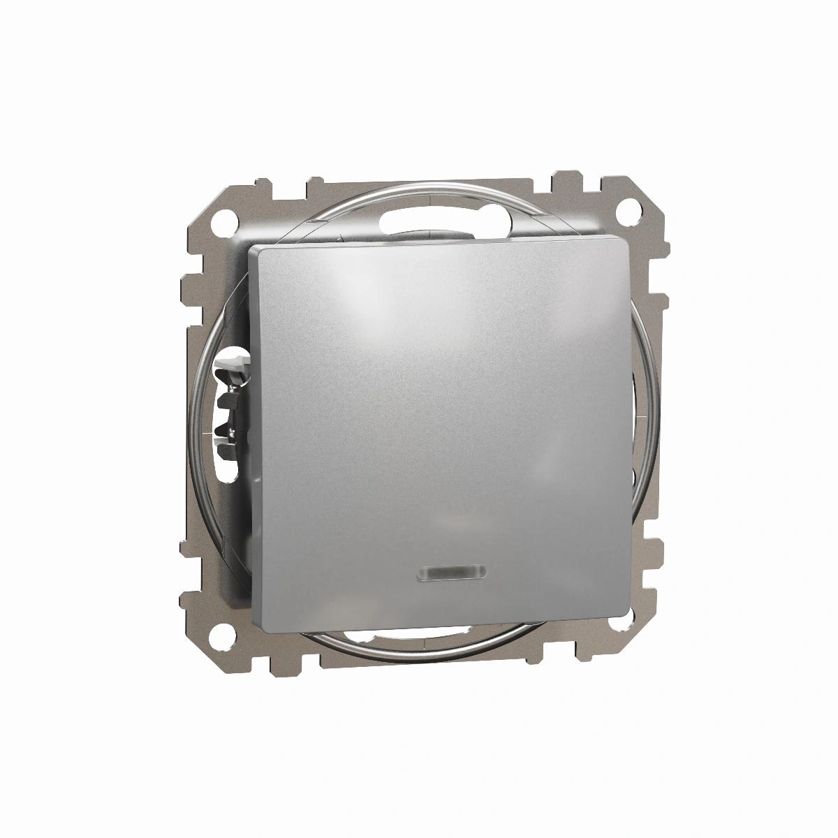 SEDNA DESIGN przycisk z podświetleniem, srebrne aluminium