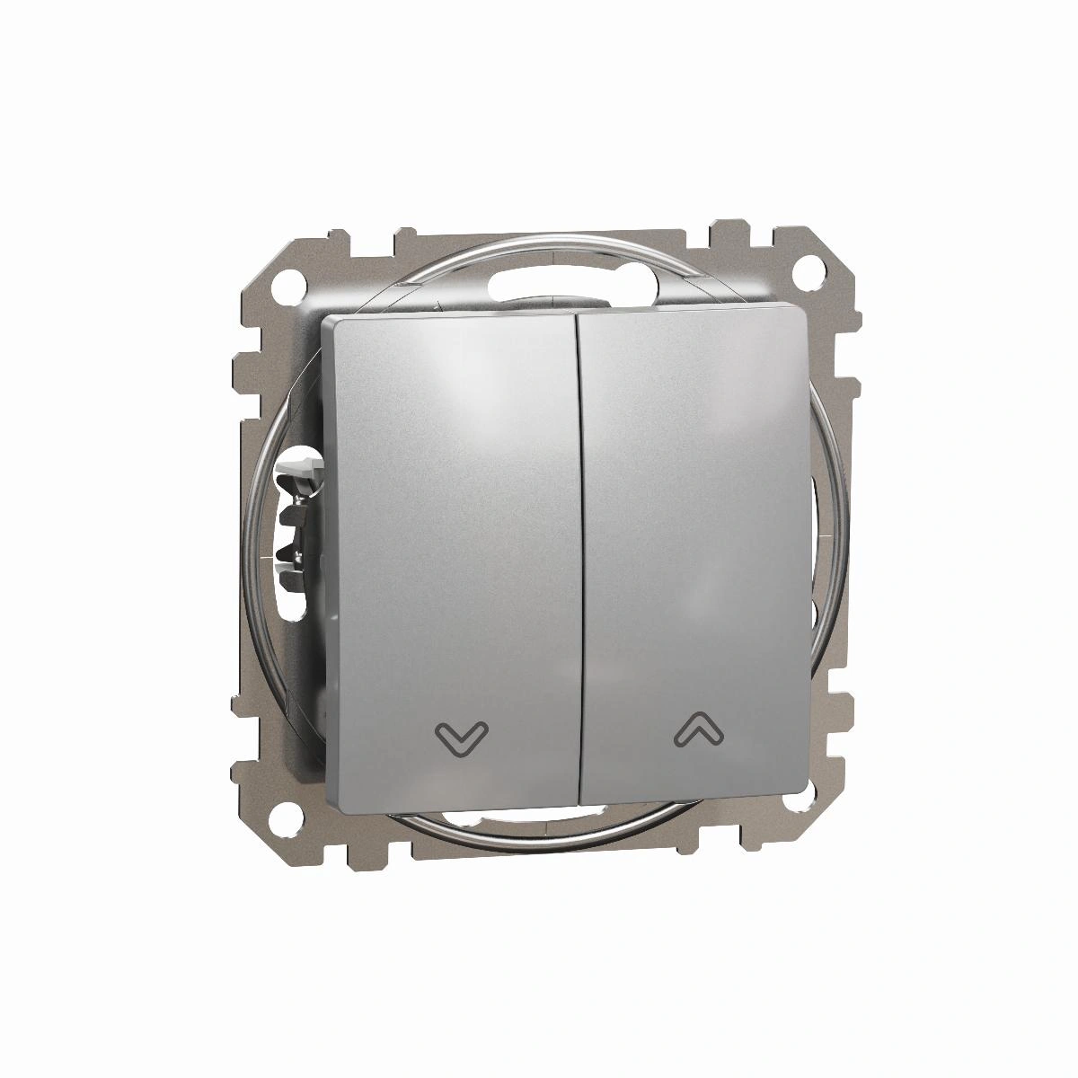 SEDNA DESIGN przycisk żaluzjowy, srebrne aluminium